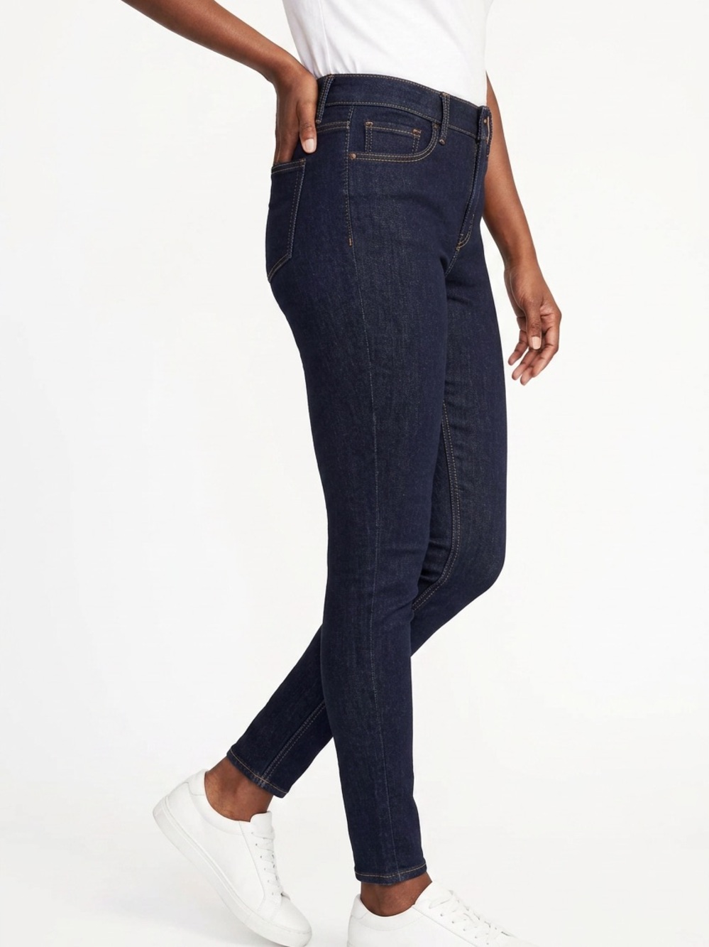 OLD NAVY | NEW Dark Indigo High-Rise Super Skinny Jeans Womenβs Size 8